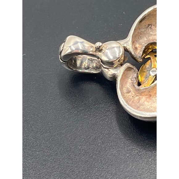 Joseph Esposito Shriners 925 ESPOSIG 14K Puffy Heart 2.0 mm Diamond Pendant - Picture 5 of 10